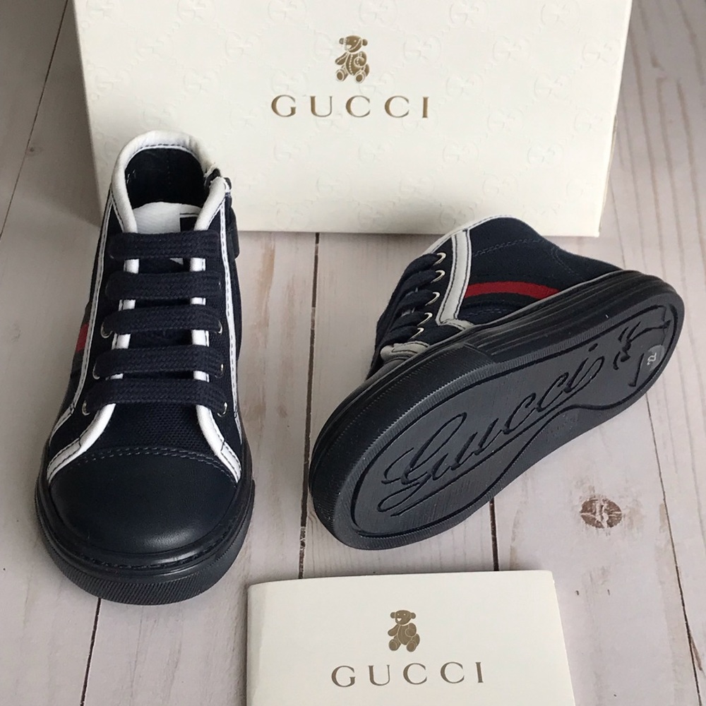 AUTHENTIC Baby Gucci Canvas Sneakers - Picture 3 of 8